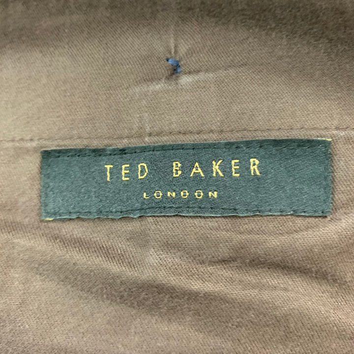 TED BAKER Size 38 Navy Wool Notch Lapel Suit