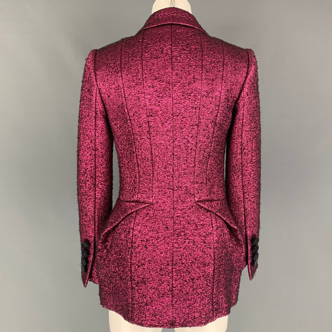 MARC JACOBS Veste croisée texturée en laine mélangée rose