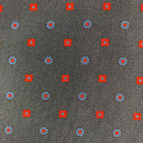 Foulards en soie géométriques rouge marine VINTAGE