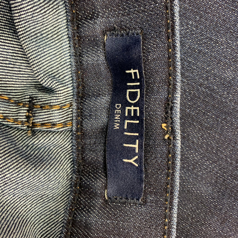 FIDELITY Size 36 Blue Cotton / Polyester Straight Jeans