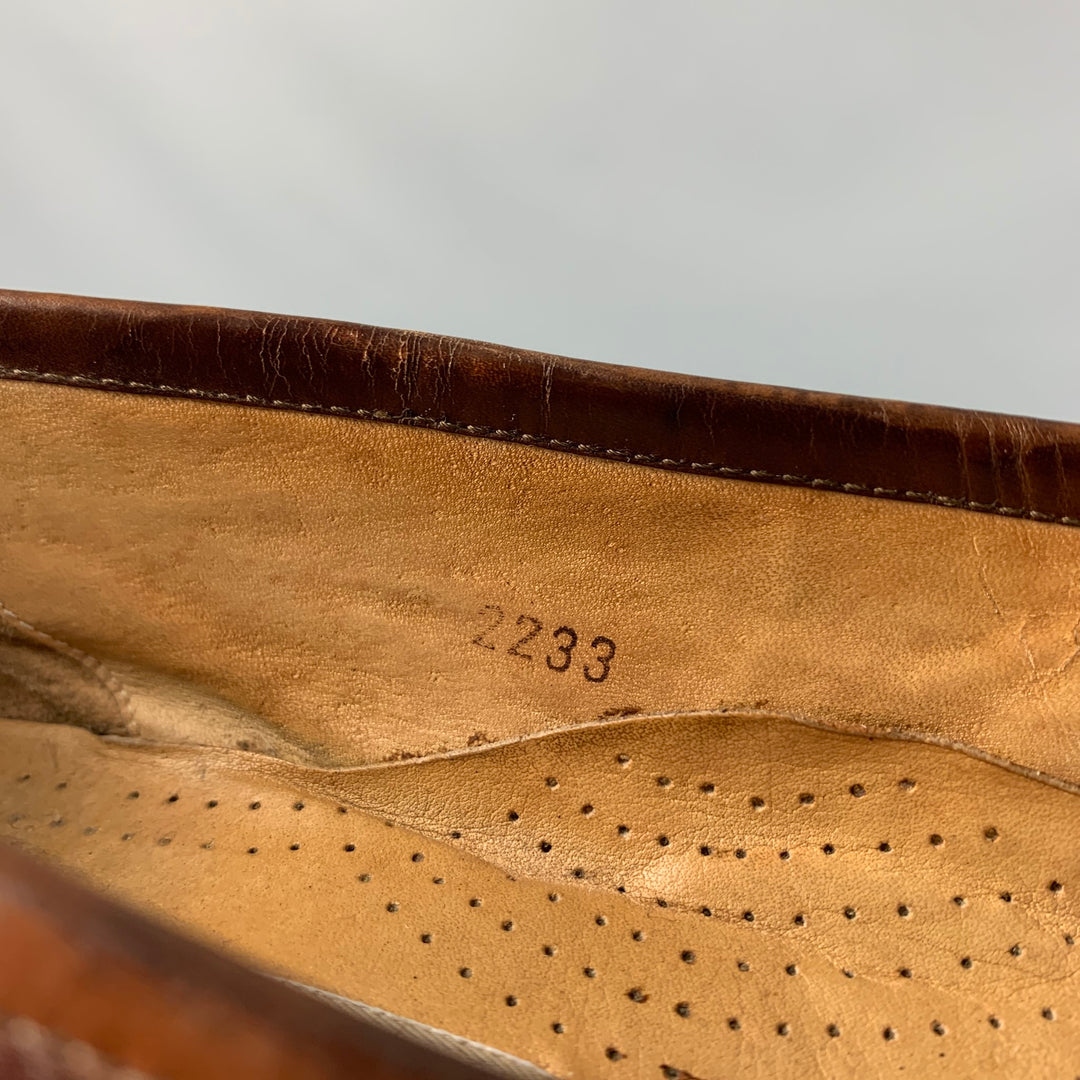 Vintage SANDRO MOSCOLONI Size 11 Brown Textured Crocodile  display picture 2