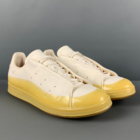 ADIDAS IVY PARK x STAN SMITH Size 10 White Beige Faux Leather Low Top Sneakers
