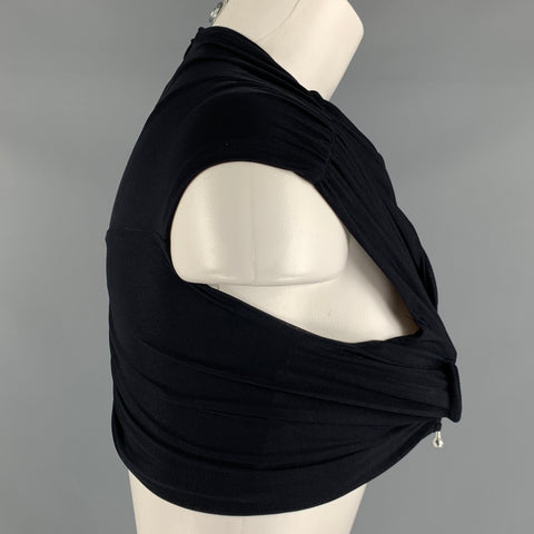CHRISTOPHER ESBER Taille 6 Noir Jersey Bustier Casual Top