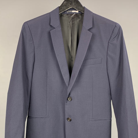 PS by PAUL SMITH Size 38 Regular Navy Dots Wool Notch Lapel Suit