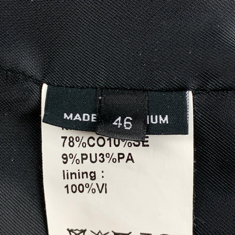 RAF SIMONS Spring-Summer 2009 Size 36 White & Black Woven Cotton Blend Vest