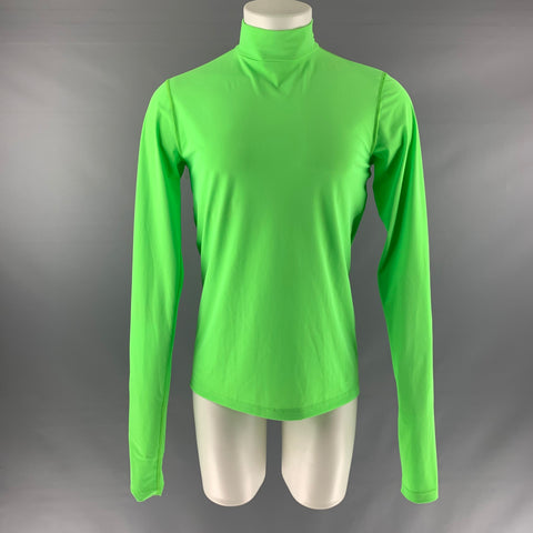 MARCELL VON BERLIN Size M Green Neon Polyester / Elastane Mock Neck Pullover