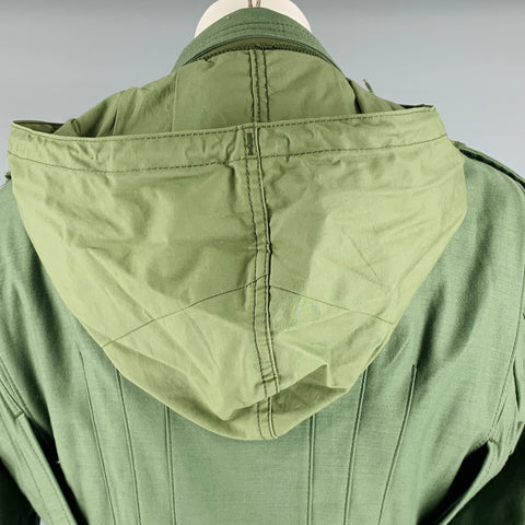 JUNYA WATANABE AW10 Runway Size L Green Cotton Military Coat