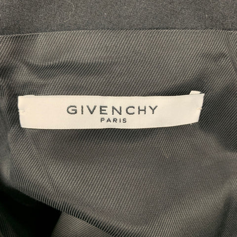 GIVENCHY Size 42 Black & Purple Wool Peak Lapel Sport Coat