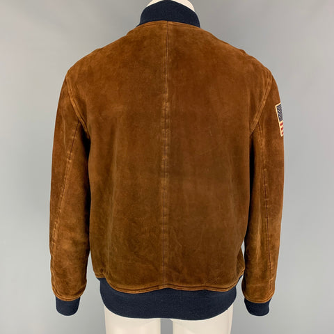 POLO by RALPH LAUREN Size L Brown Navy Suede Jacket