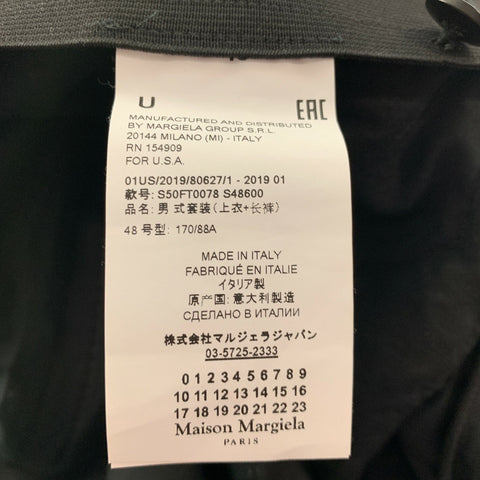 MAISON MARGIELA Taille 38 Smoking à revers cranté en polyester uni noir