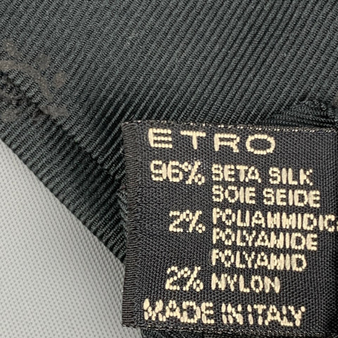 ETRO Black Jacquard Silk Blend Tie