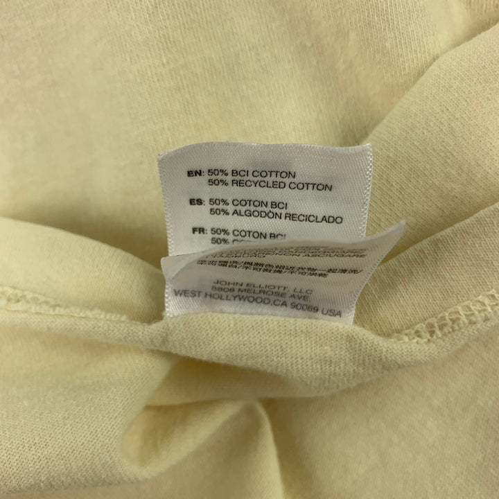 JOHN ELLIOTT Taille XL T-shirt à manches courtes en coton beige