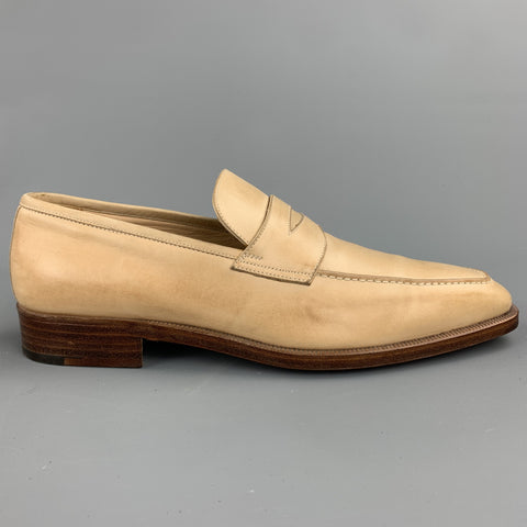 GRAVATI for WILKES BASHFORD Size 8.5 Natural Leather Penny Loafers