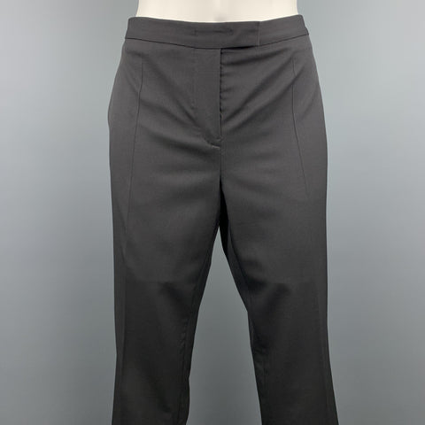 JIL SANDER Size 6 Slate Virgin Wool Straight Leg Dress Pants