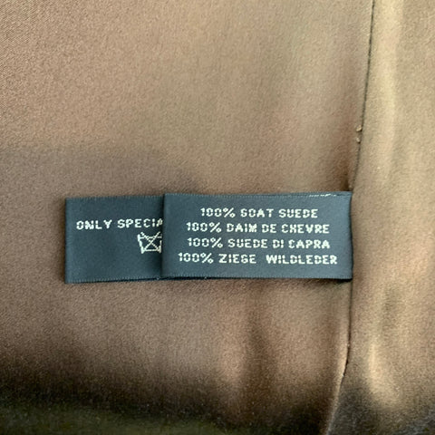 RALPH LAUREN Black Label Taille 10 Veste d'équitation en daim marron