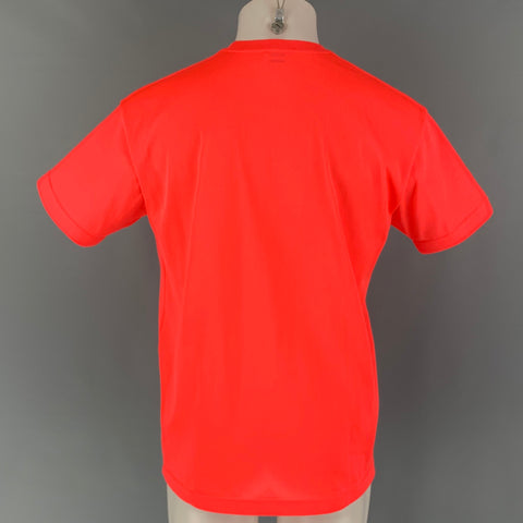 JIL SANDER Size XS Coral Polyester Crew-Neck T-shirt