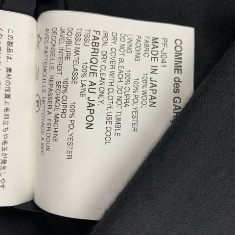 COMME des GARCONS HOMME PLUS FW10 Size M Black Stripe Wool Sport Coat