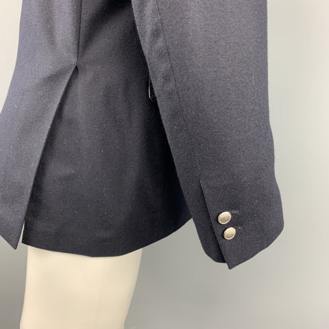 BLACK FLEECE Size 40 Navy Wool Notch Lapel Metal Buttons Sport Coat