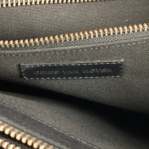 DRIES VAN NOTEN Sac à main fourre-tout en matériaux mélangés marron beige noir
