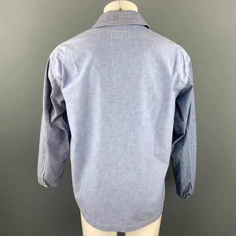 ENGINEERED GARMENTS Taille M Chemise à manches longues en coton bleu à tissus mélangés