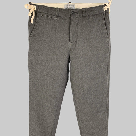 KENNETH FIELD Size S Grey Cotton Polyurethane Narrow Leg Casual Pants