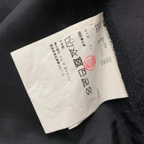 COMME des GARCONS BLACK Size XL Black Mixed Fabrics Cotton Cupro Long Sleeve Shirt