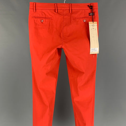 MASON'S Size 30 Orange Cotton Zip Fly Casual Pants