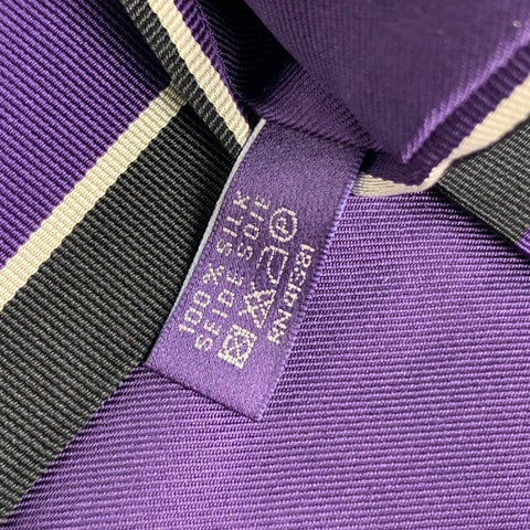 RALPH LAUREN Purple Stripe Silk Tie
