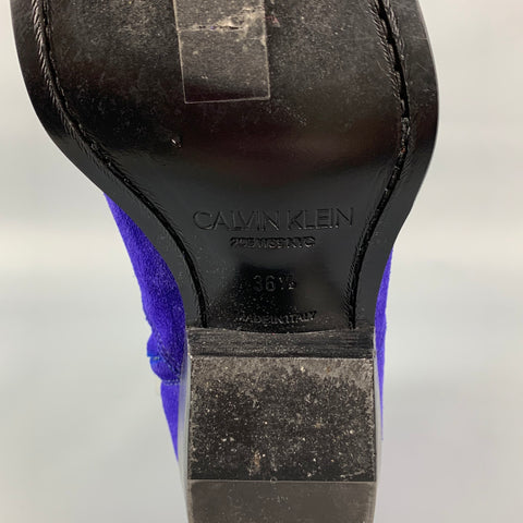 CALVIN KLEIN 205W39NYC Talla 6.5 Botines de cuero morado