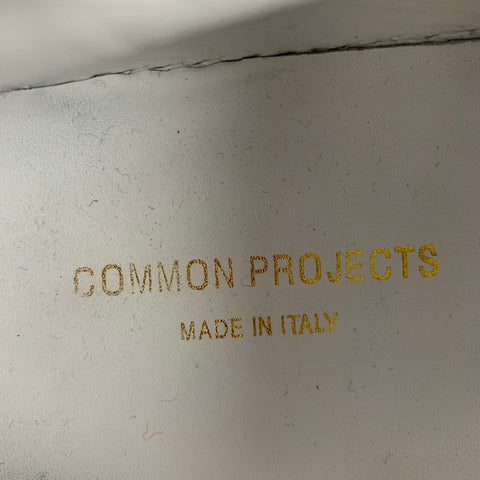 COMMON PROJECTS Size 10 White Leather Sneakers