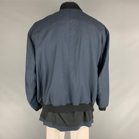 3.1 PHILLIP LIM Size XL Navy Wool Zip Up Jacket