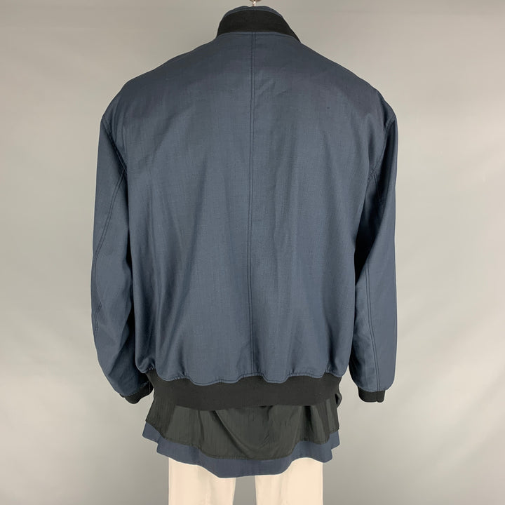 3.1 PHILLIP LIM Veste zippée en laine marine taille XL