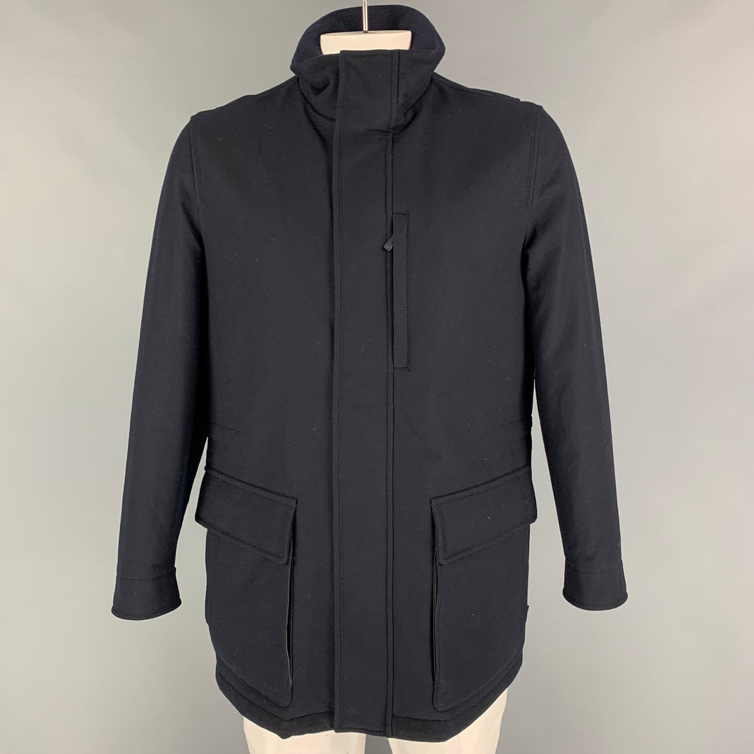 ERMENEGILDO ZEGNA Size 48 Black Wool Cashmere Jacket