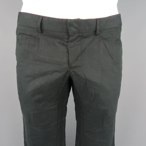 NICE COLLECTIVE Size 32 Black Solid Cotton Chino Pants