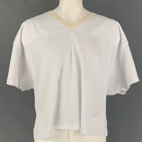 FEAR OF GOD Manuel Fifth Collection Size L/XL White Polyester / Silk Jersey Oversized T-shirt