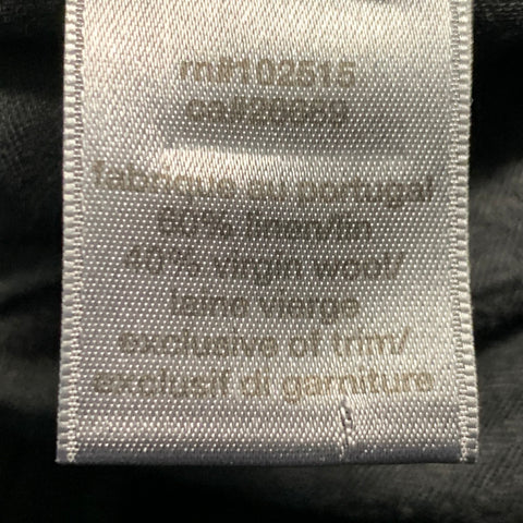 JOHN VARVATOS Taille 40 Noir Solide Lin Laine Peak Revers Smoking