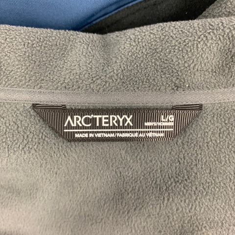 ARCTERYX Size L Blue Grey Nylon Blend Hoodie Jacket