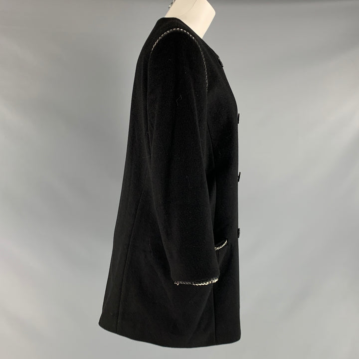 MALENE BIRGER Size 4 Black Wool Cashmere Double Breasted Coat