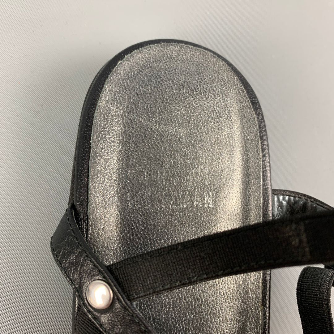 STUART WEITZMAN Size 9 Black Leather Gladiator Sandals