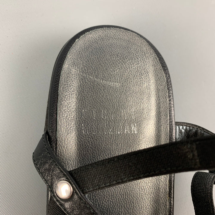 STUART WEITZMAN Size 9 Black Leather Gladiator Sandals