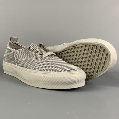 VANS x KRINK Size 9.5 Silver Woven Lace Up Sneakers