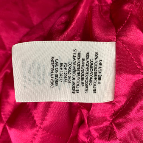 ALICE + OLIVIA Size XS Pink Polyester Textured Shawl Collar Coat