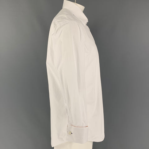PAUL SMITH Size XL White Cotton French Cuff Long Sleeve Shirt