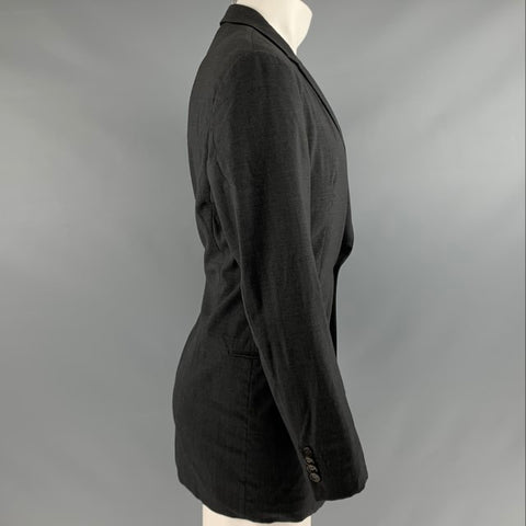 GIORGIO ARMANI Size 40 Grey Wool Spandex Single Button Sport Coat