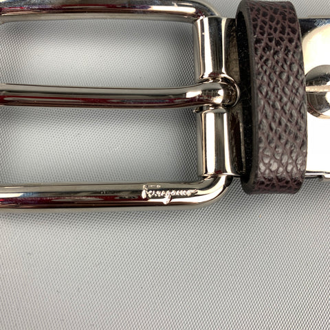 SALVATORE FERRAGAMO Size 40 Brown Leather Belt