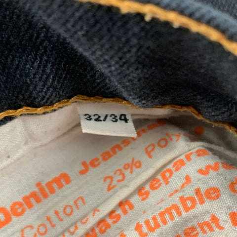 DR DENIM Size 32 Indigo Contrast Stitch Cotton Blend Jeans