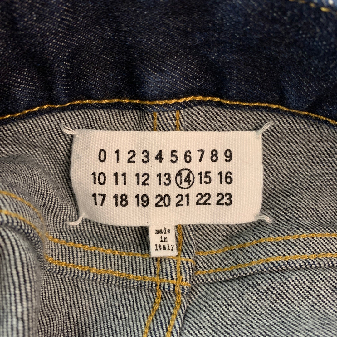 MAISON MARGIELA Size 32 Indigo Contrast Stitch Denim Button Fly Jeans