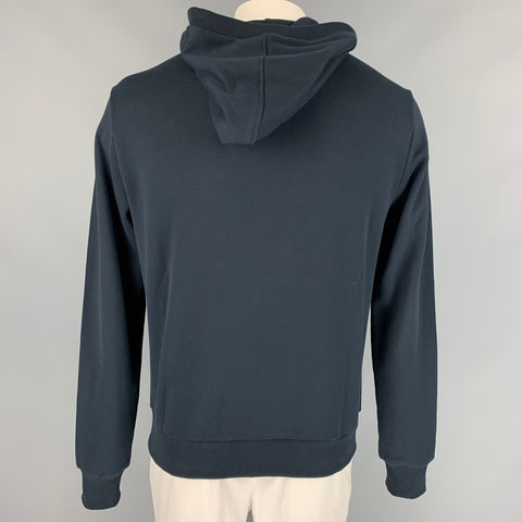 DOLCE & GABBANA Size 42 Midnight Blue Cotton Hoodie Jacket