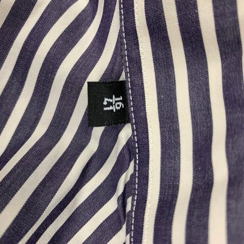 PAUL SMITH Size L Navy White Stripe Cotton Button Up Long Sleeve Shirt