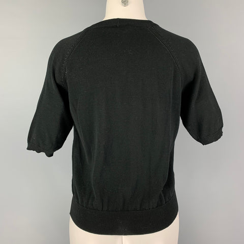 DOLCE &amp; GABBANA Cárdigan de manga corta de algodón negro talla 4